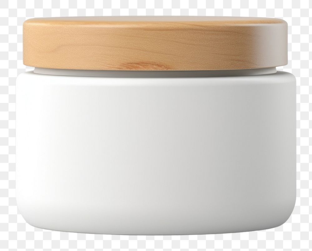 PNG Cosmetic jar mockup pottery white background simplicity.