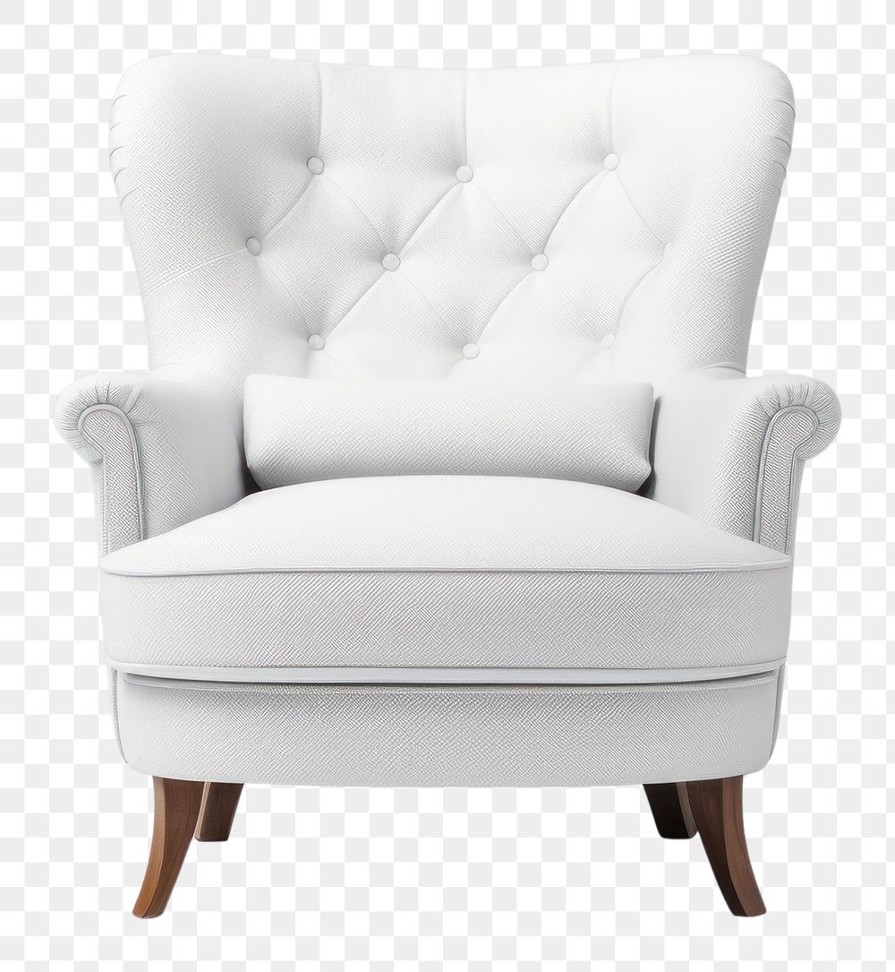 PNG Armchair mockup furniture white gray.