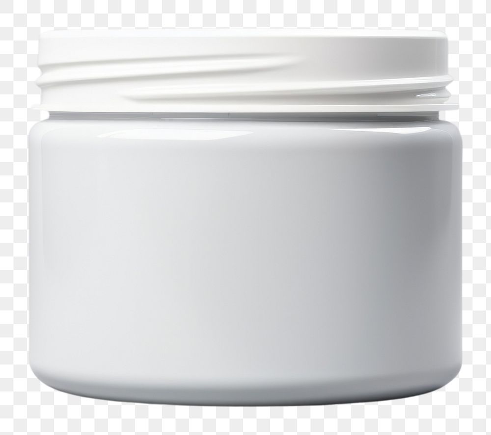 PNG Glossy shoe polish cream jar mockup gray drinkware container.