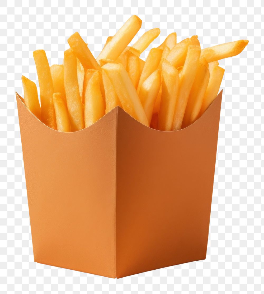 PNG Fries box mockup food freshness yellow.