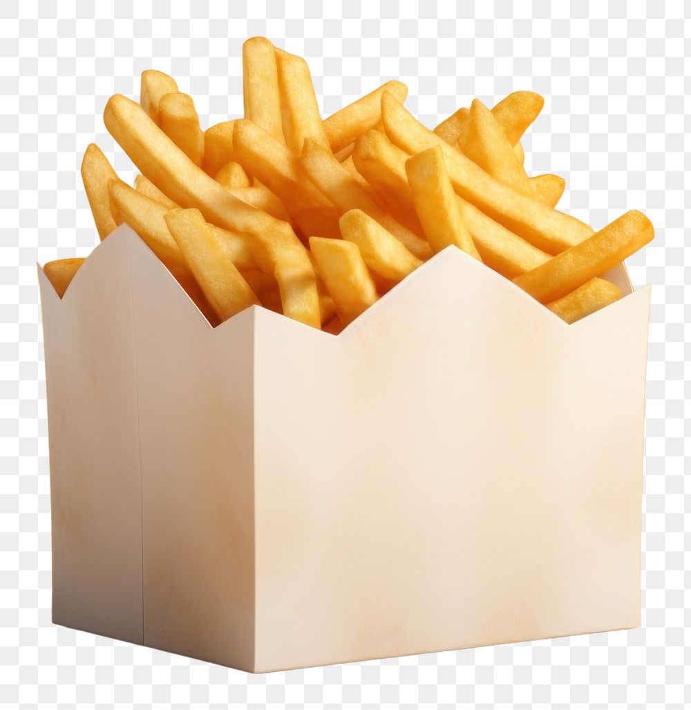 PNG Fries box mockup food freshness letterbox.