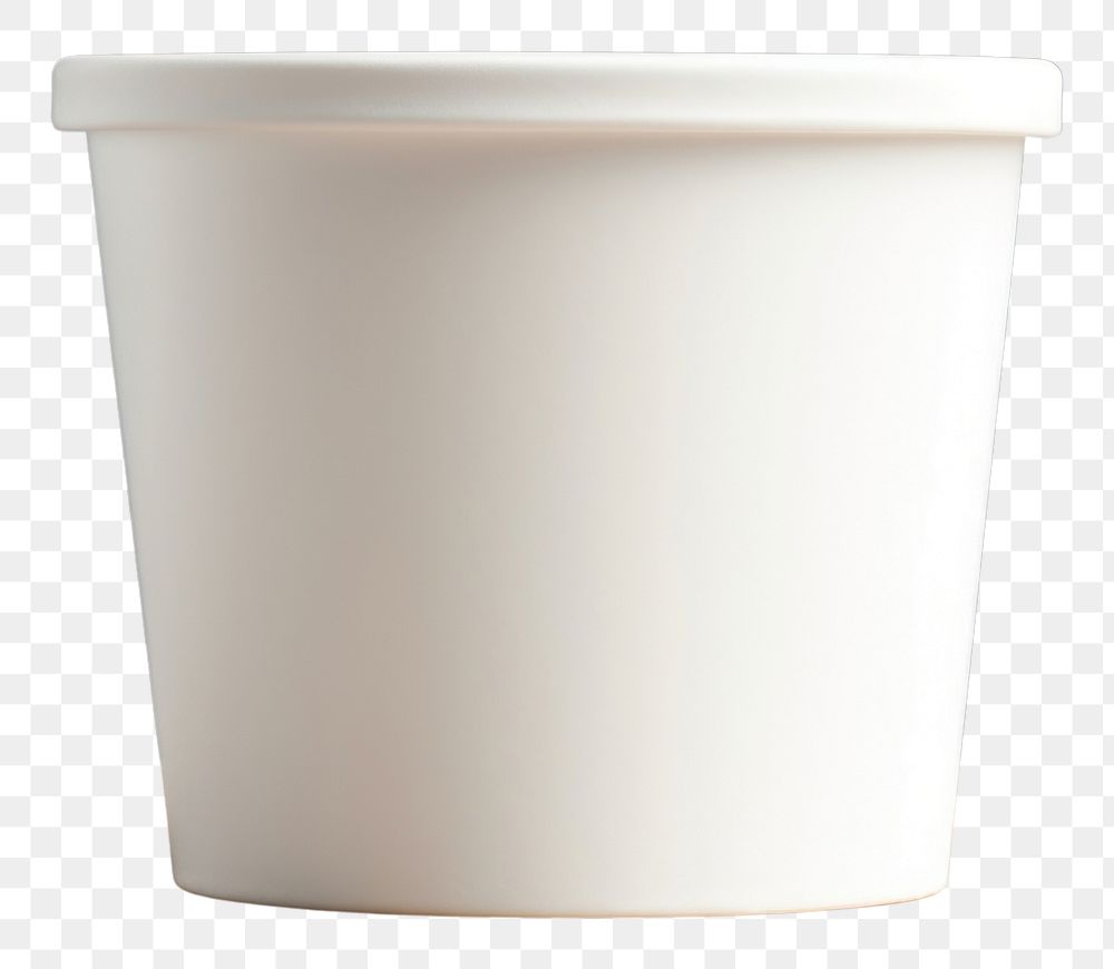 PNG Ice cream tub mockup porcelain white cup.