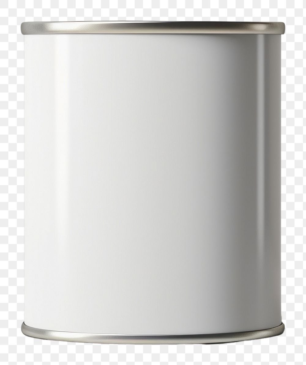 PNG Oil tin can mockup cylinder gray container.
