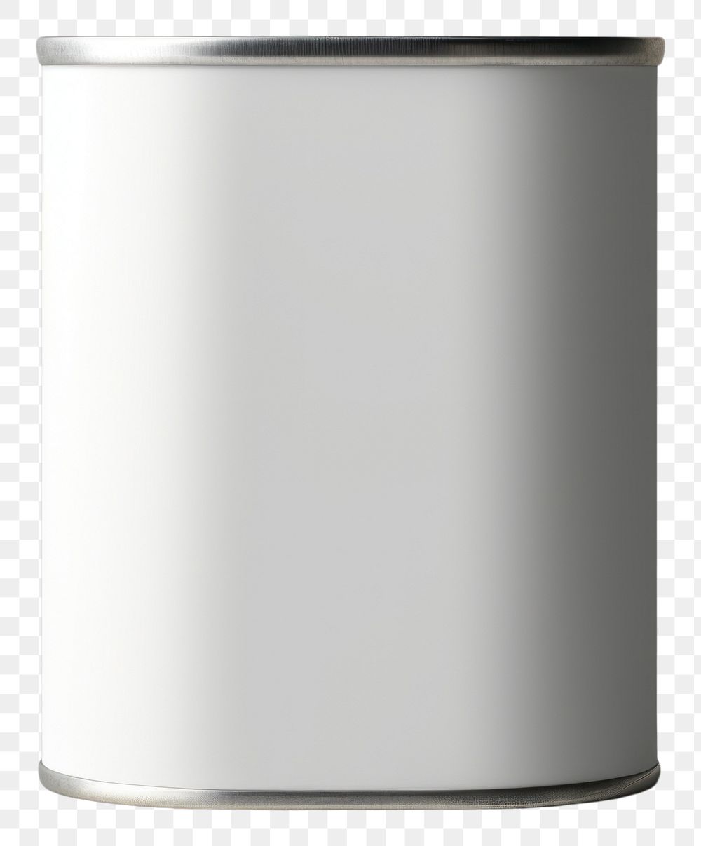 PNG Tin can with pull tab mockup gray container cylinder.