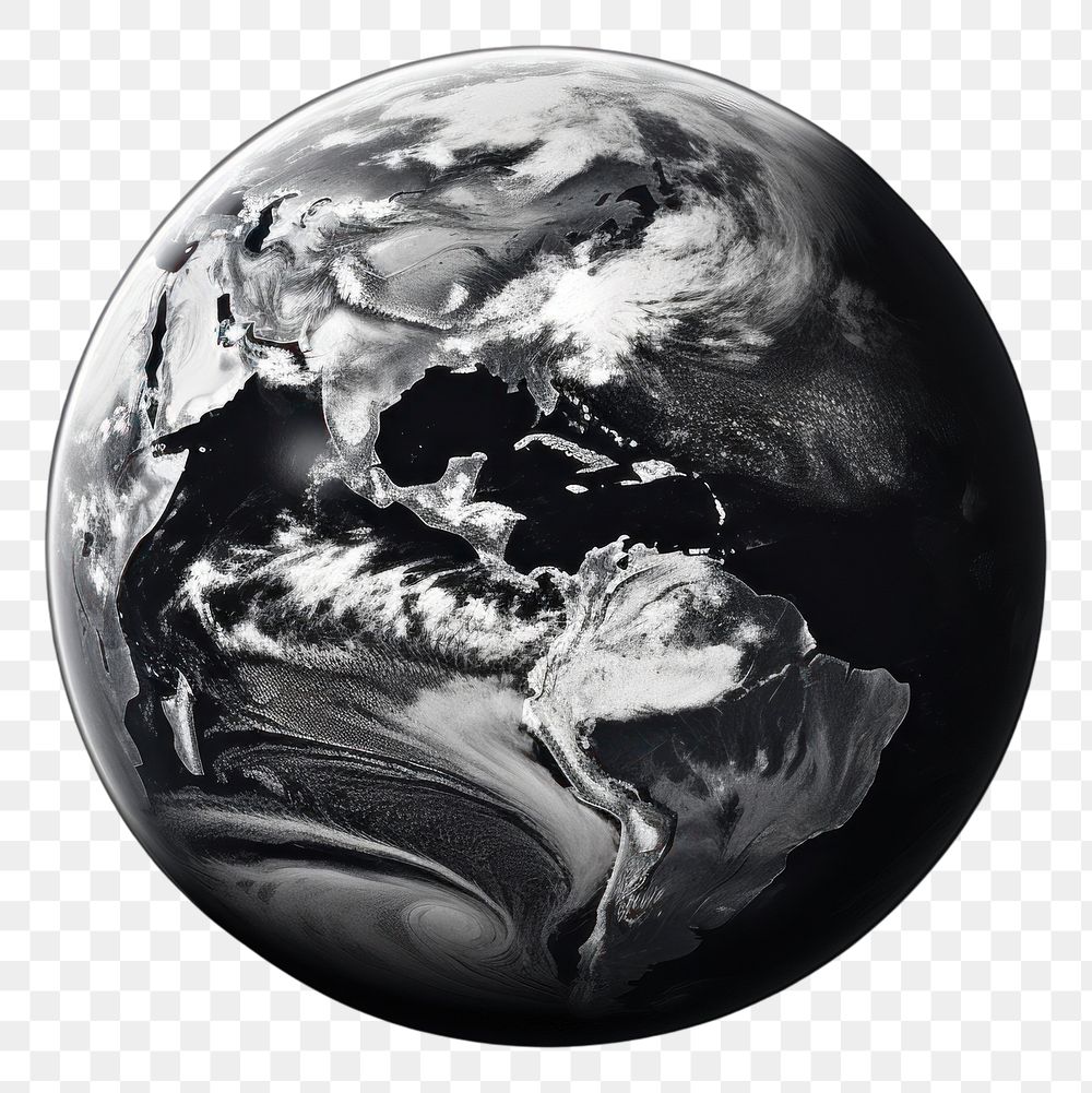 PNG  World from space planet earth black. AI generated Image by rawpixel.