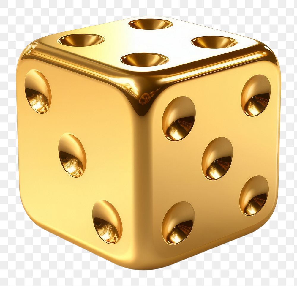 PNG A dice game gold white background.