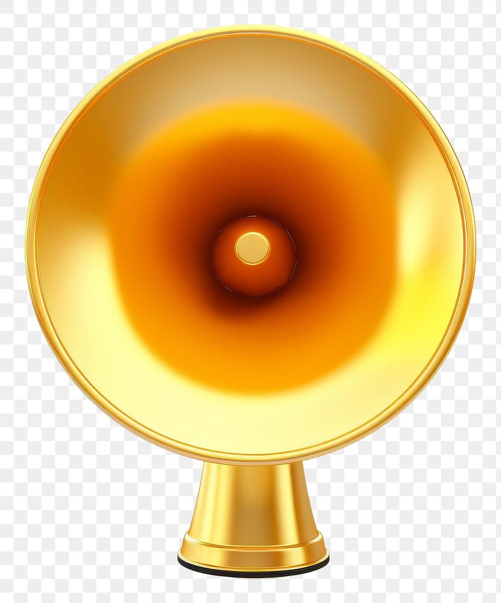 PNG A megaphone icon gold white background electronics.