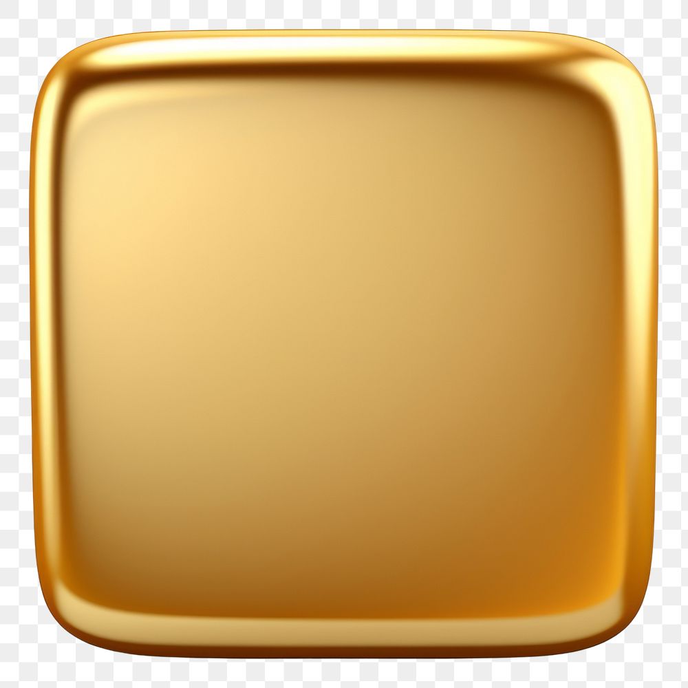 PNG A square shape gold white background technology.
