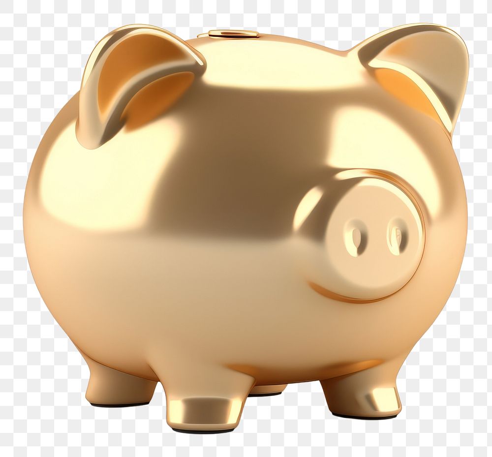 PNG A piggy bank gold white background investment.