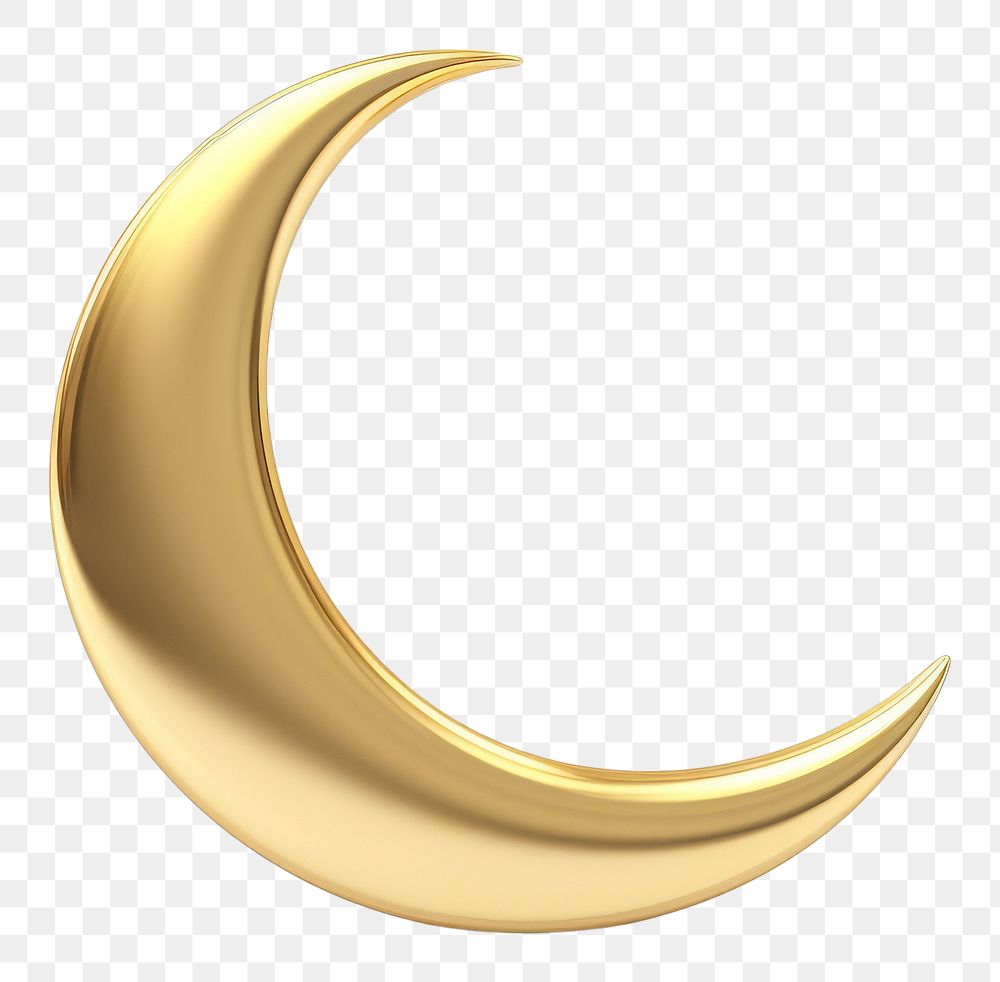 PNG Crescent moon nature night gold.