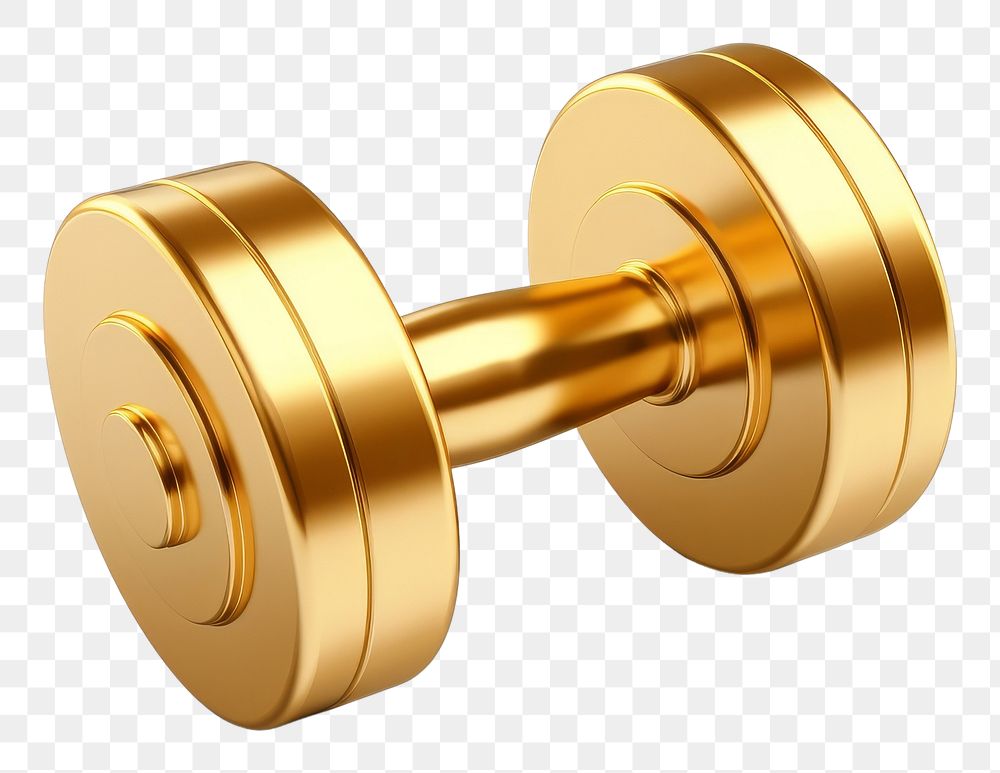 PNG Dumbbell icon gold white background weightlifting.