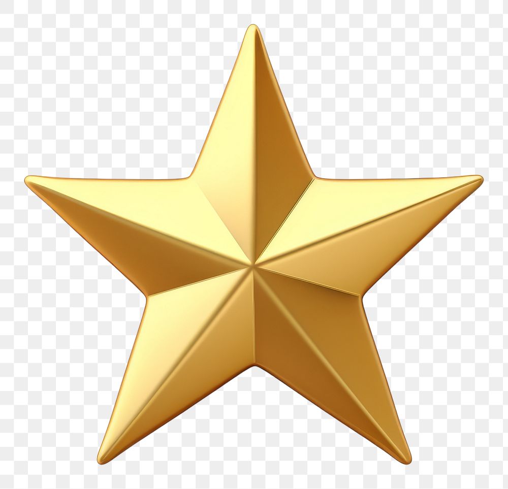 PNG Star symbol shiny gold.