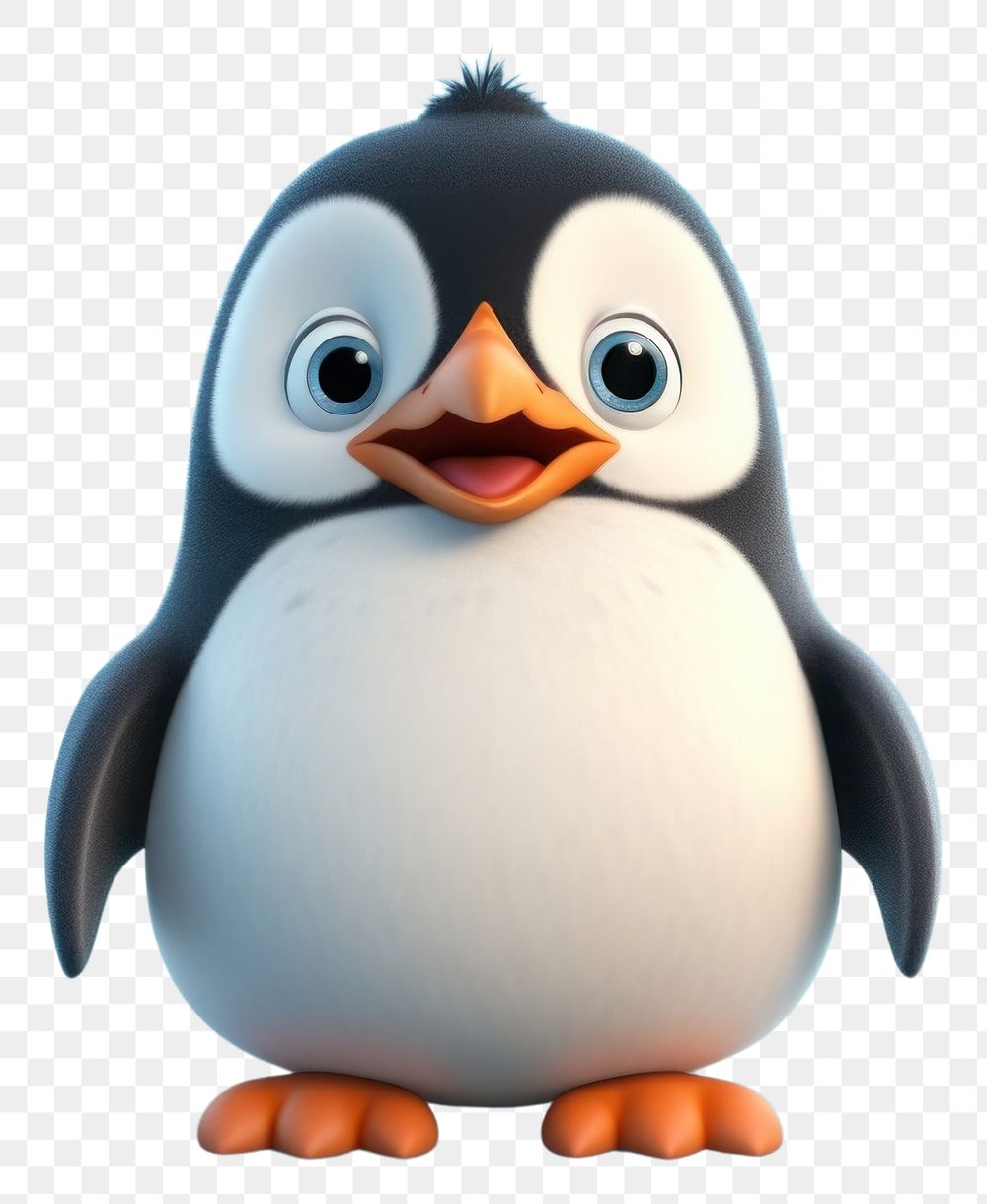 PNG  Penguin cartoon animal bird. AI generated Image by rawpixel.