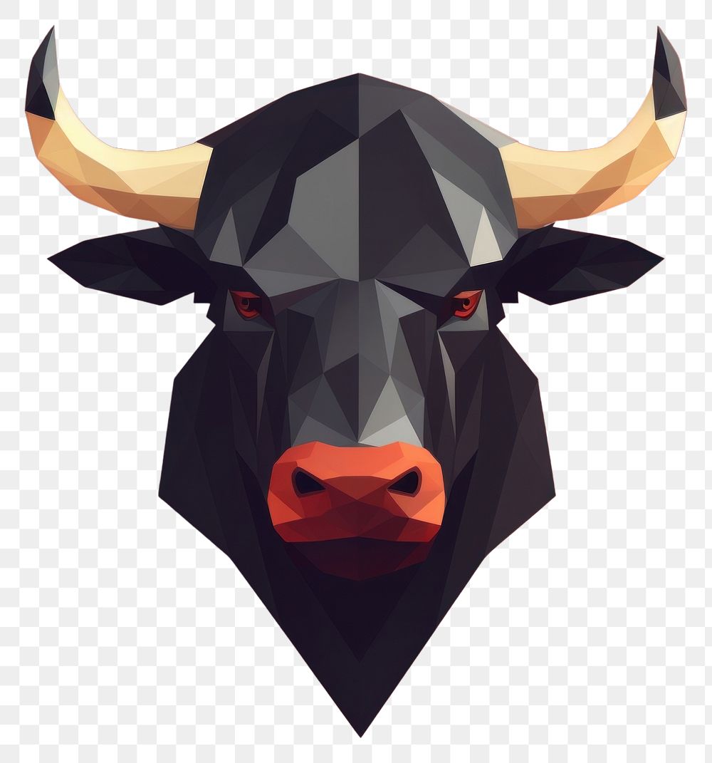 PNG Modern bull vector logo livestock buffalo cattle.