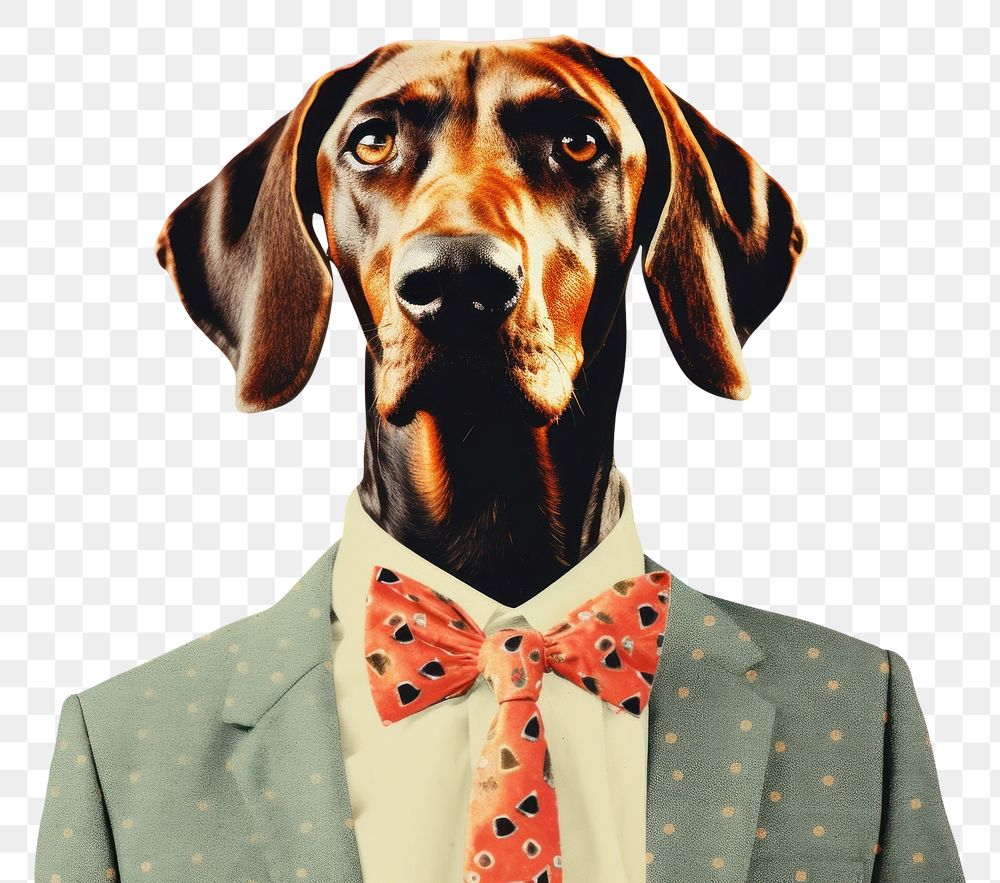 PNG  Collage Retro dreamy of dog business animal mammal hound.