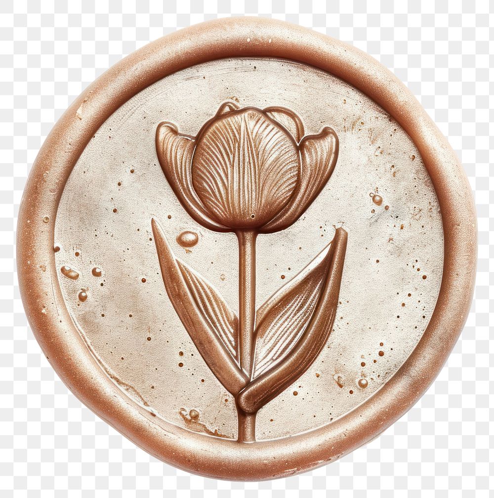 PNG Seal Wax Stamp tulip icon white background accessories freshness.