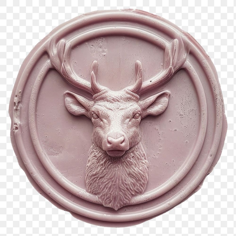 PNG Seal Wax Stamp deer icon craft representation creativity.