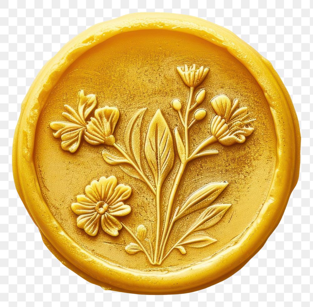 PNG Seal Wax Stamp marigold jewelry white background accessories.