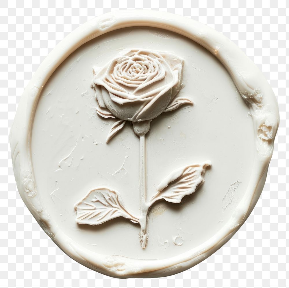 PNG Seal Wax Stamp of a minimal rose art creativity freshness.