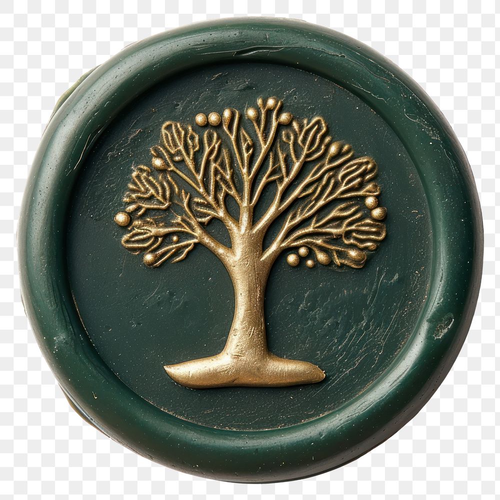 PNG Jewelry locket green tree.