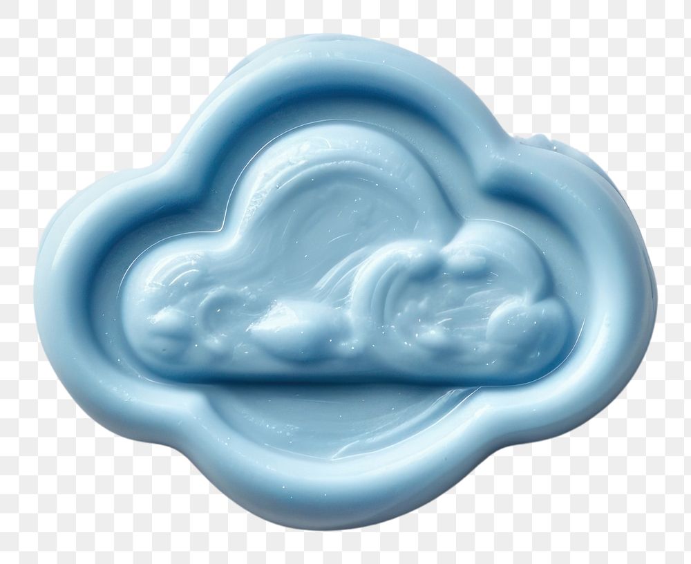 PNG Seal Wax Stamp of cloud blue accessories simplicity.