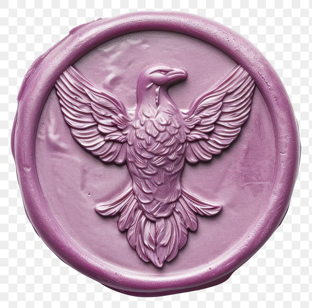 PNG Seal Wax Stamp phoenix craft white background representation.