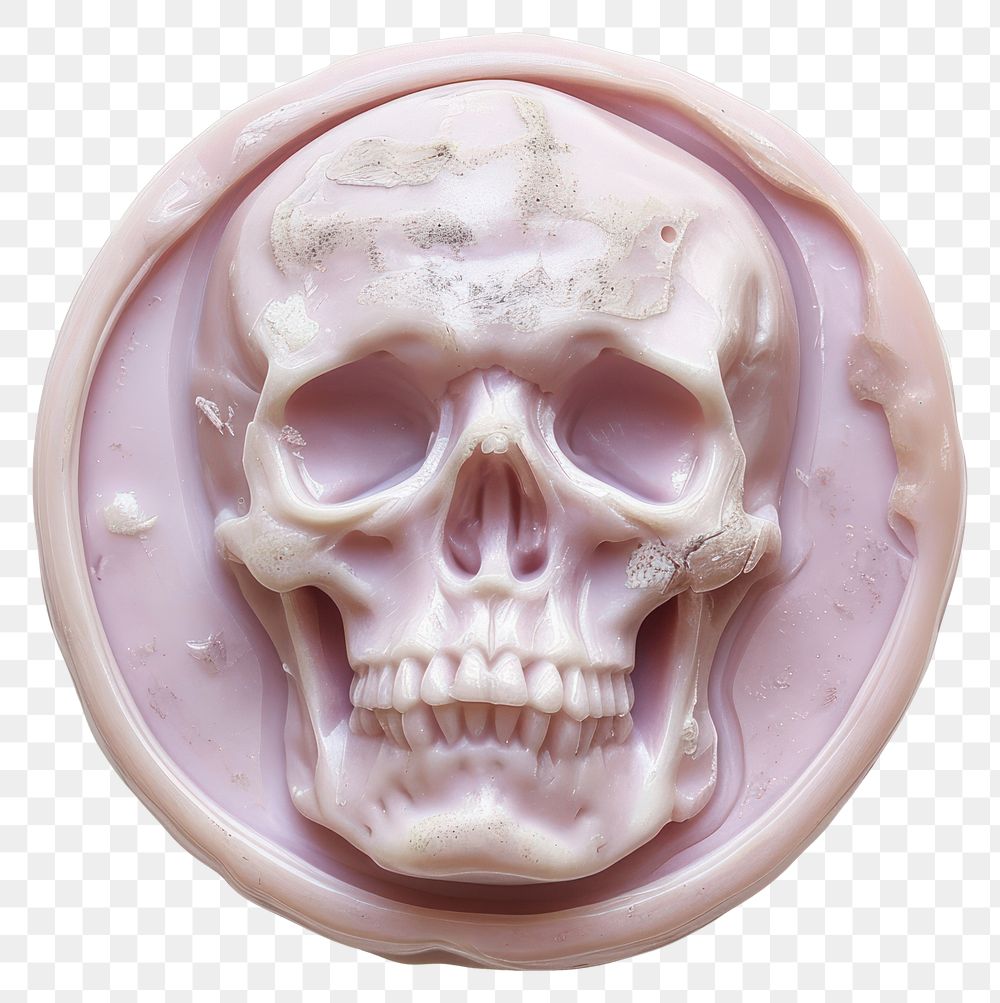 PNG Seal Wax Stamp skull jewelry white background accessories.