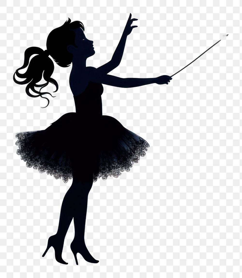 PNG Fairy silhouette dancing illuminated. AI generated Image by rawpixel.