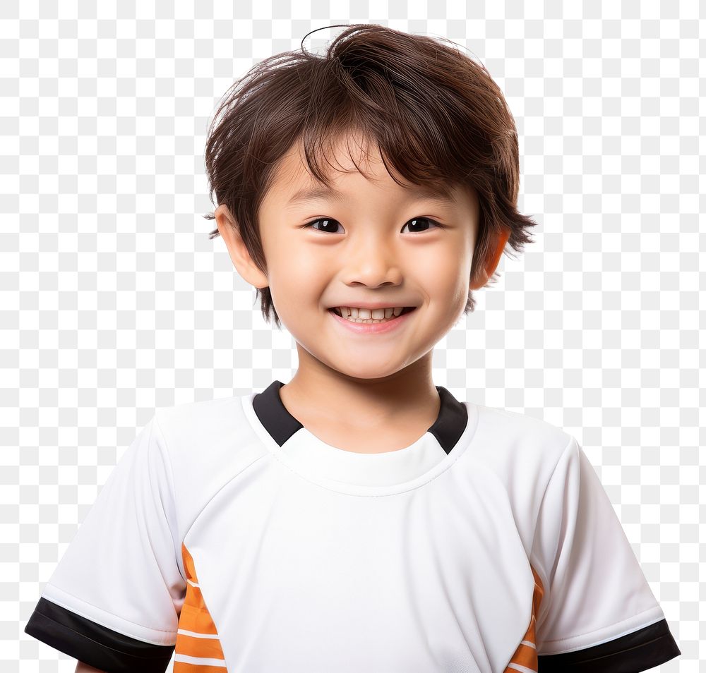 PNG Portrait t-shirt child smile.