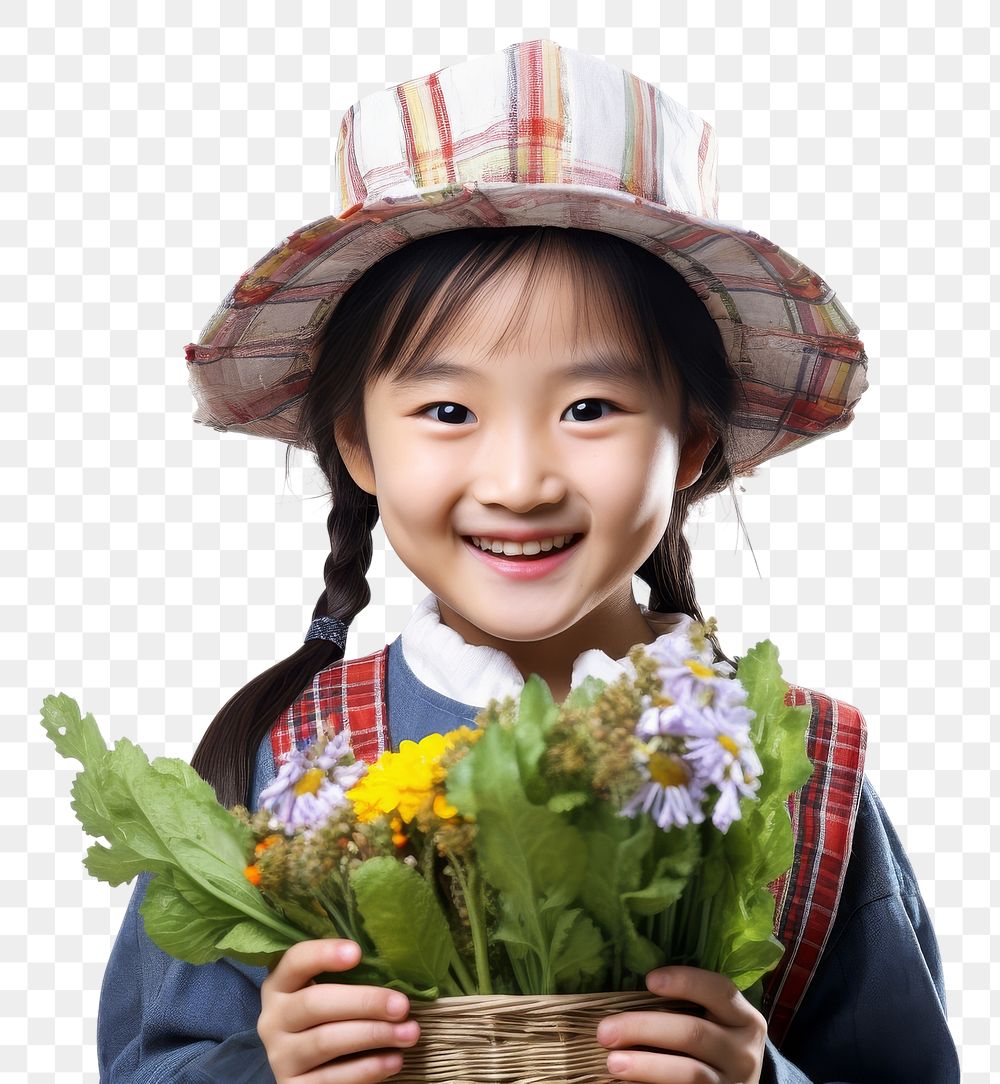 PNG Portrait flower smile plant.