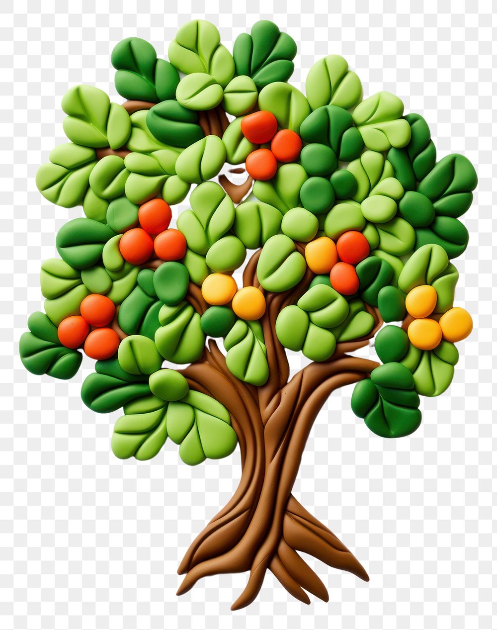 PNG Plasticine of a tree food white background confectionery.