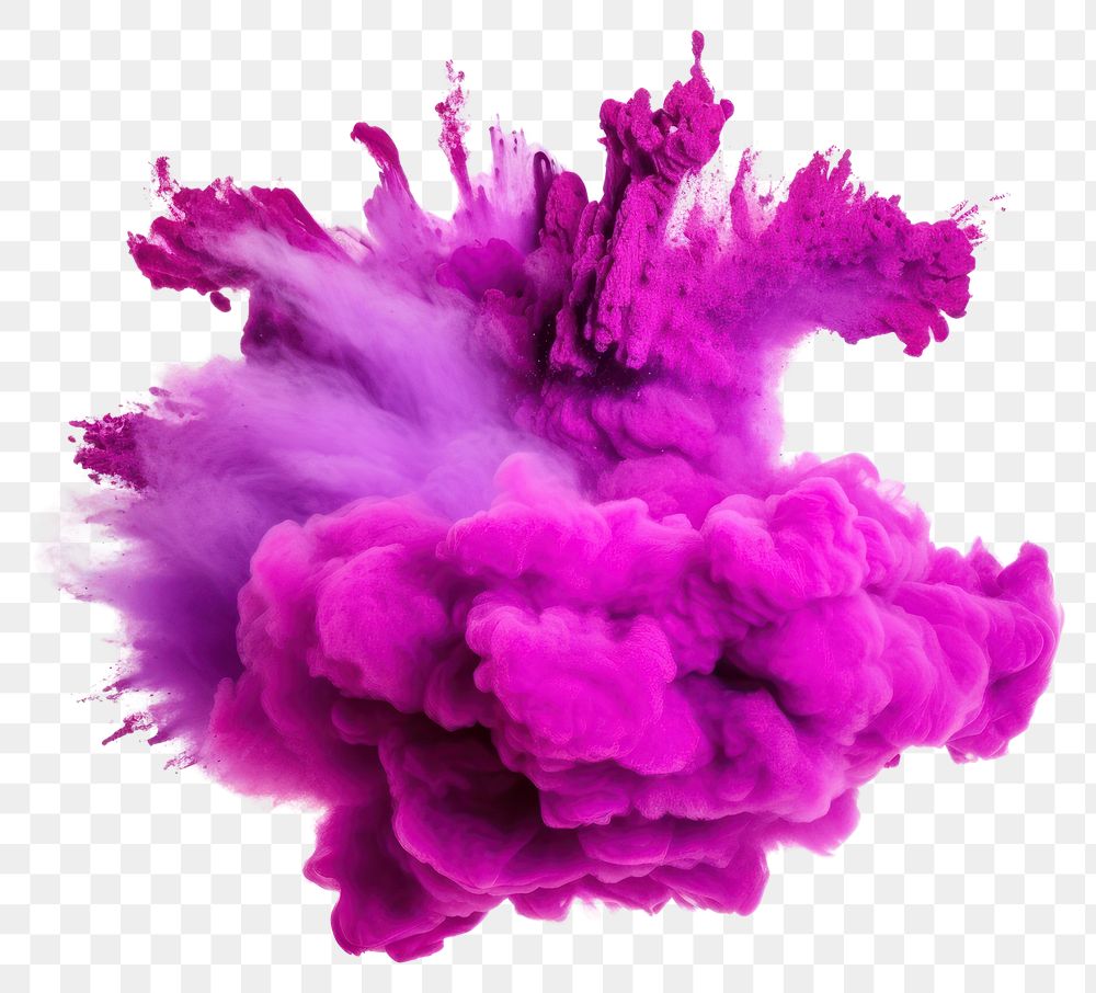 PNG  Purple powder exploding white background splattered creativity