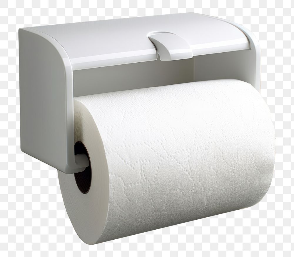PNG White toilet roll holder with tissue paper letterbox bathroom. AI generated Image by rawpixel.