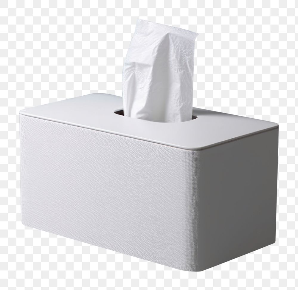 PNG White tissue box with a tin box lighting hygiene paper. AI generated Image by rawpixel.