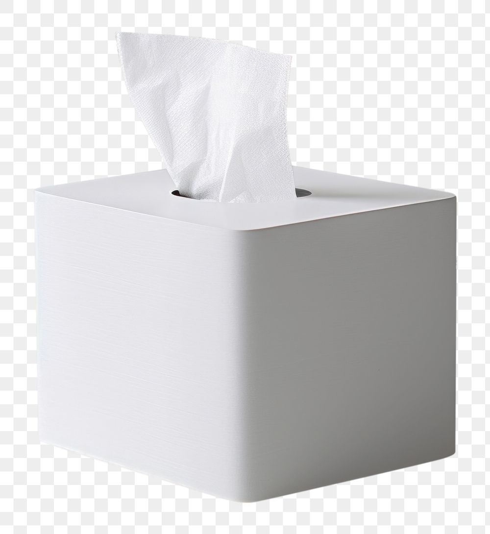 PNG White tissue box with a tin box in bathroom paper lighting hygiene. AI generated Image by rawpixel.