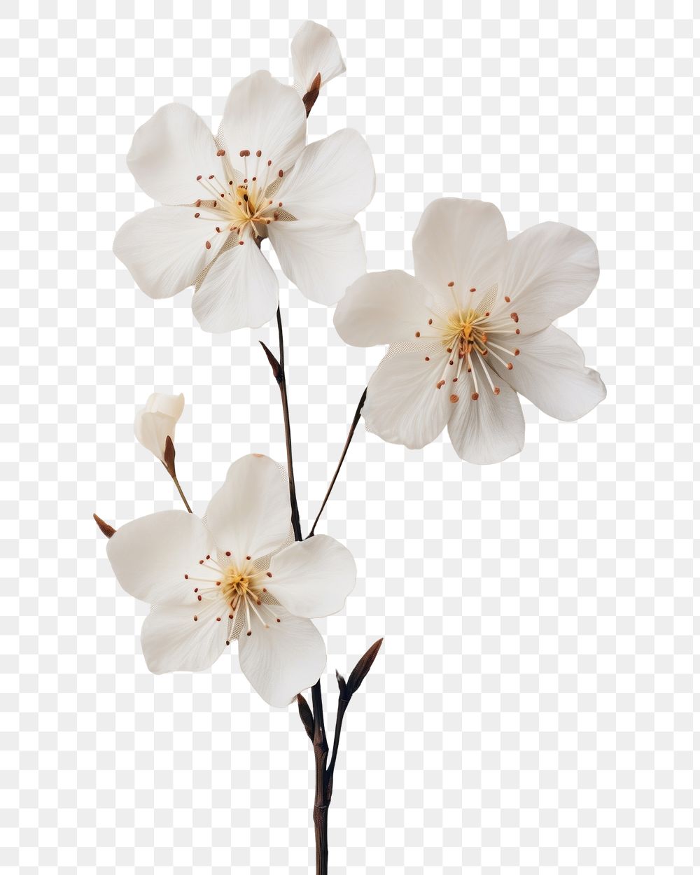 PNG Real Pressed white cherry blossom flower petal plant.