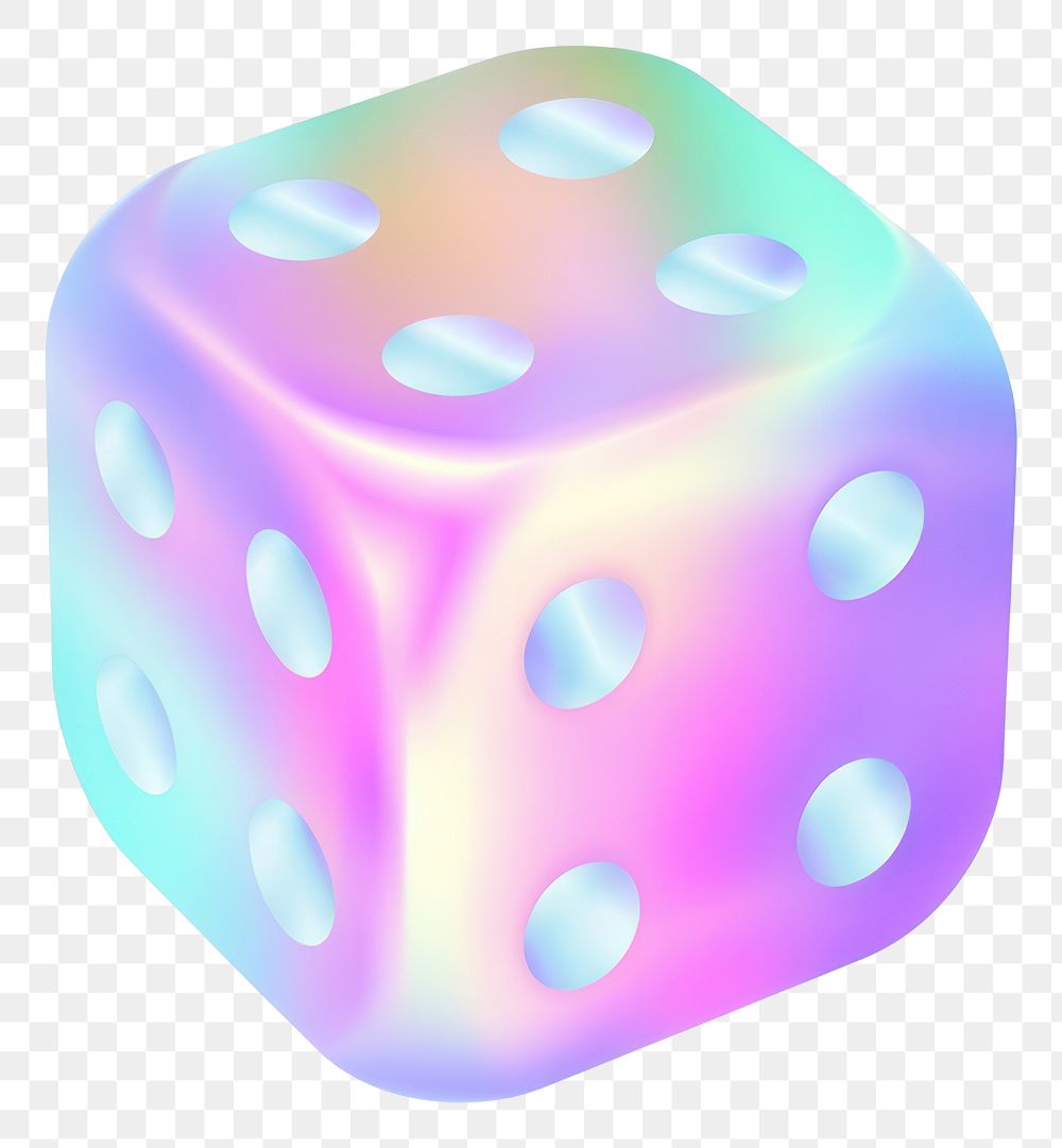 PNG  A holography dice icon game white background single object.