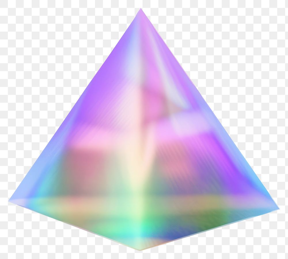 PNG  A holography pyramid icon white background single object refraction.