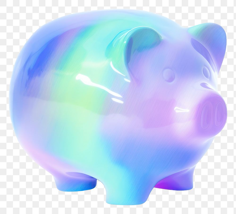 PNG  A holography piggy bank white background single object transparent.