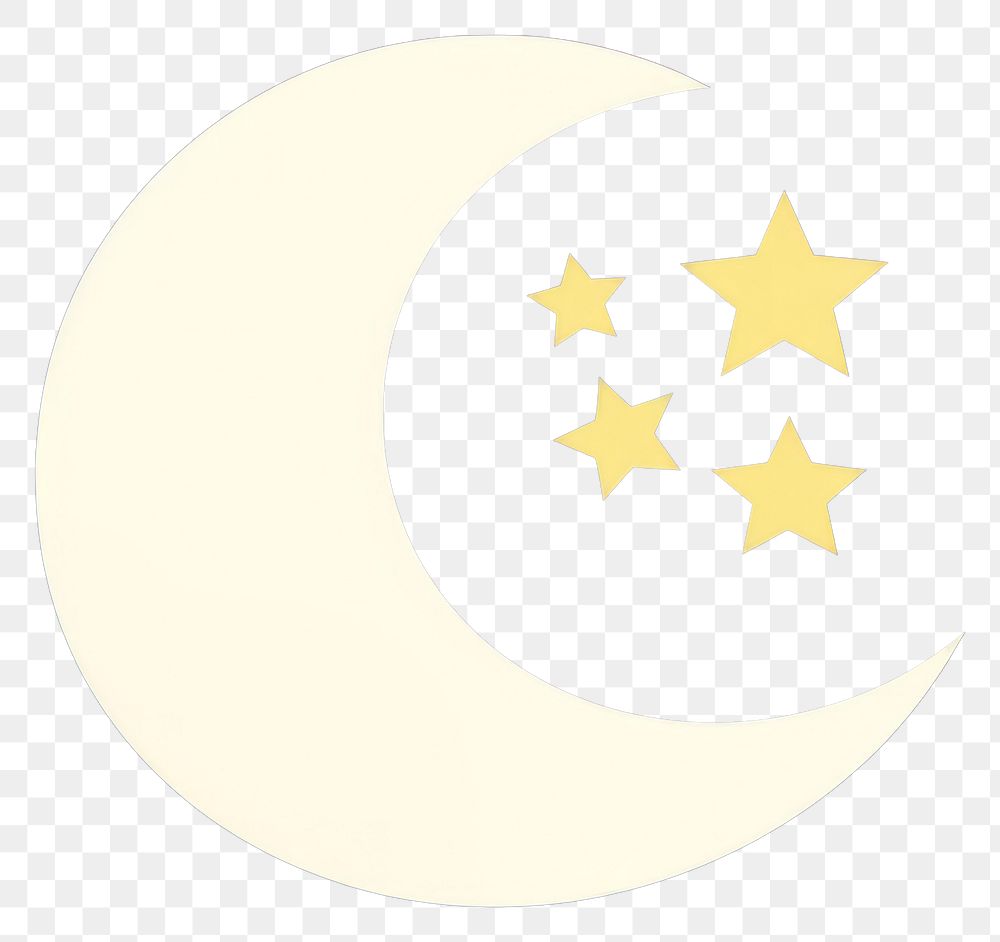 PNG  Illustration of moon with star astronomy symbol night.