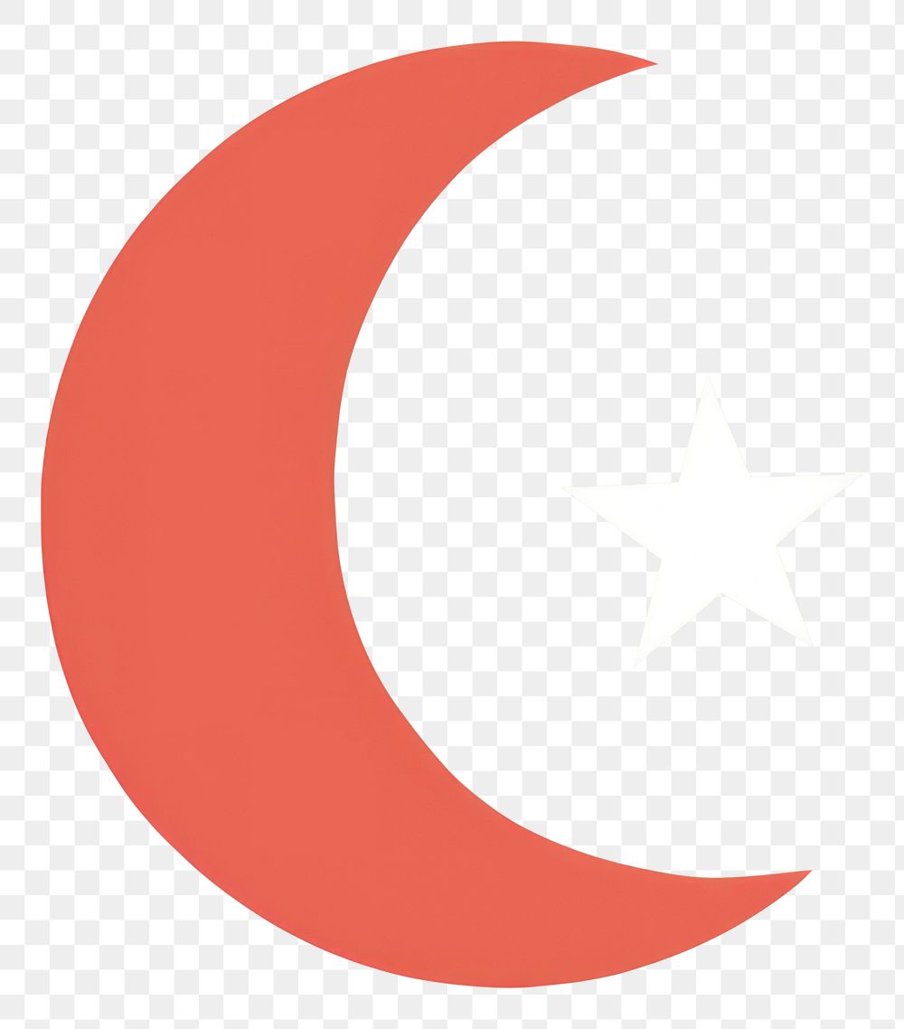 PNG  Illustration of moon with star symbol logo patriotism.