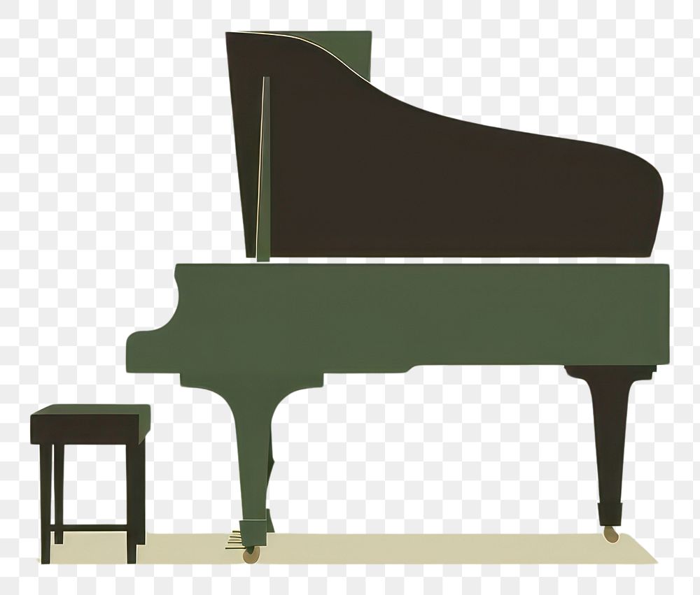 PNG  Illustration of piano keyboard harpsichord furniture.