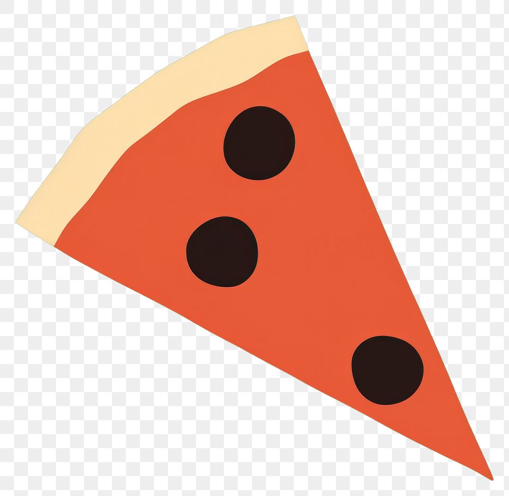 PNG  Illustration of pizza triangle circle shape.