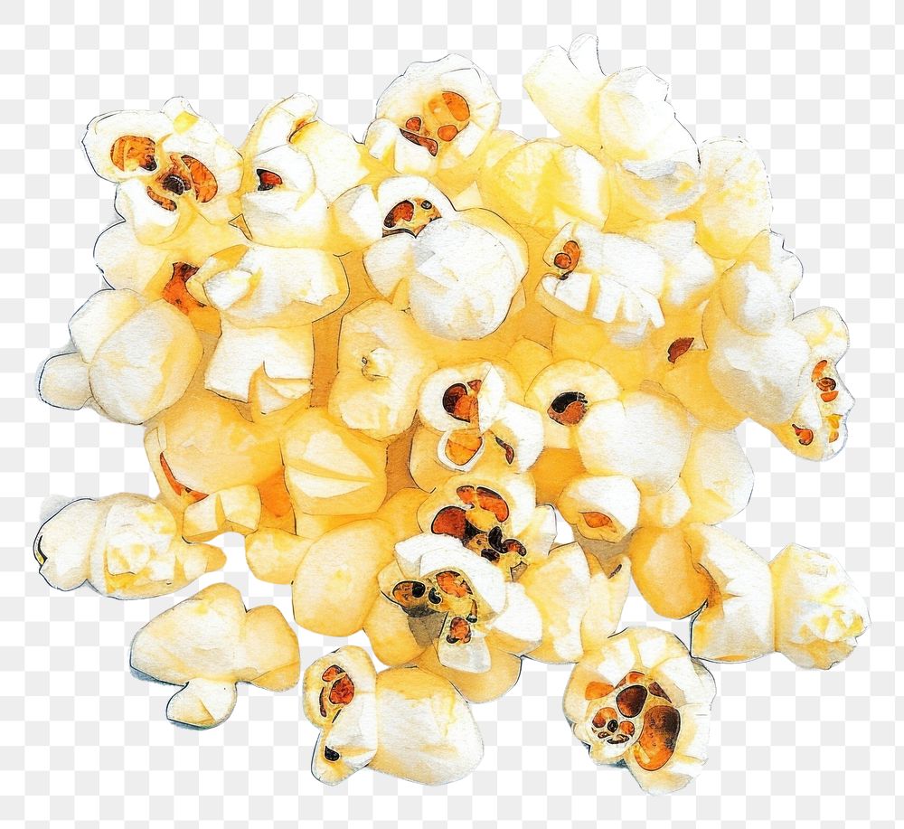 PNG Popcorn food freshness abundance.