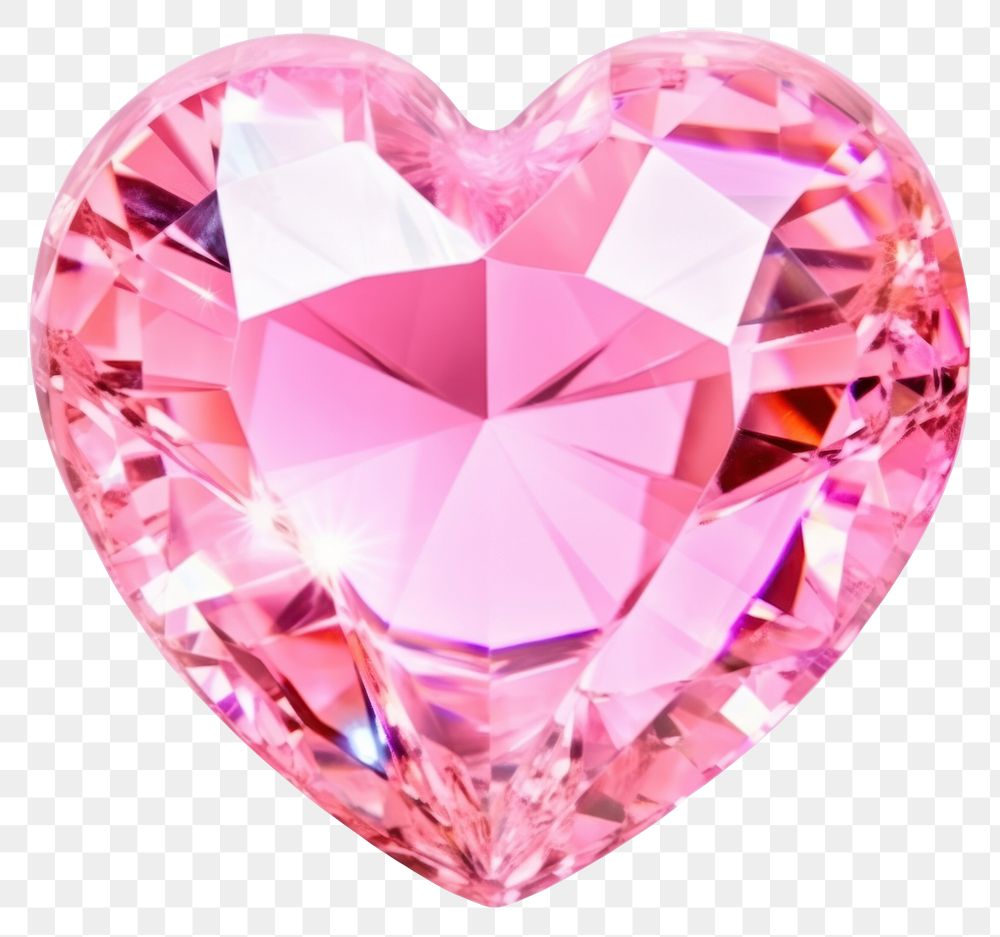 PNG Pink heart gemstone jewelry diamond