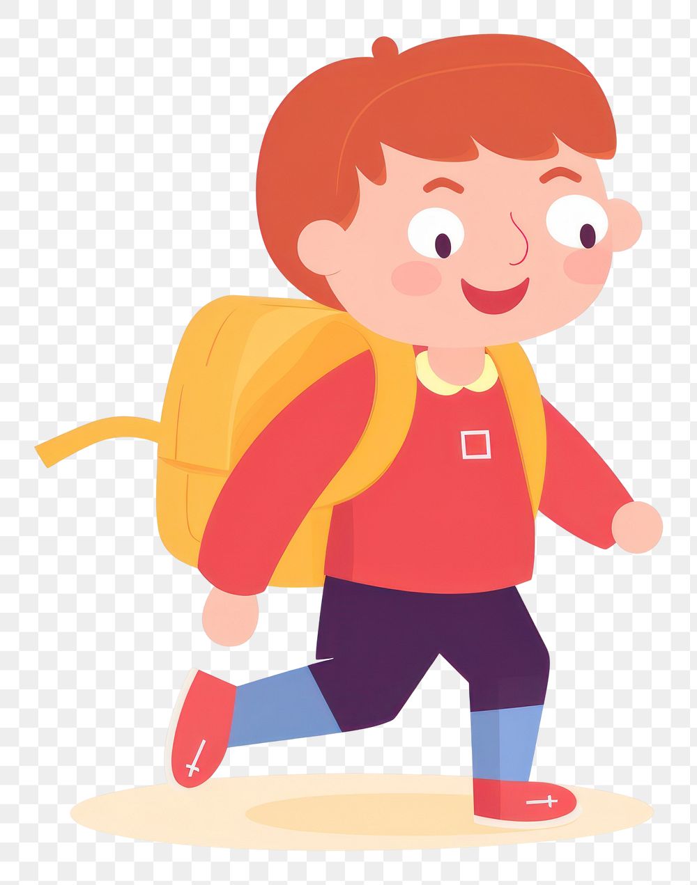 PNG Child carrying a school bag backpack cute happiness. AI generated Image by rawpixel.
