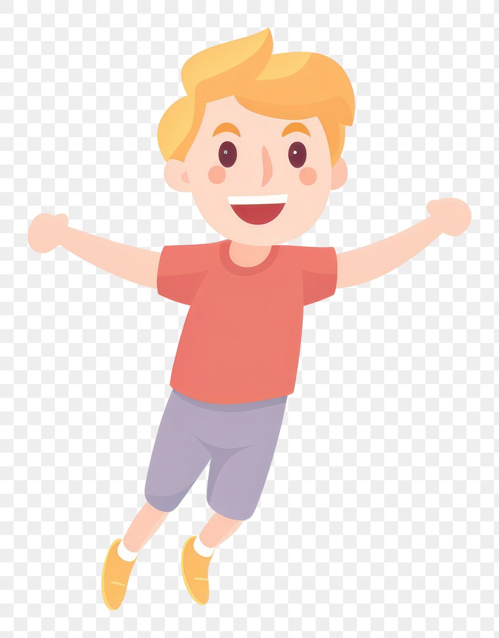 PNG Happy jumping boy cartoon child cute. AI generated Image by rawpixel.