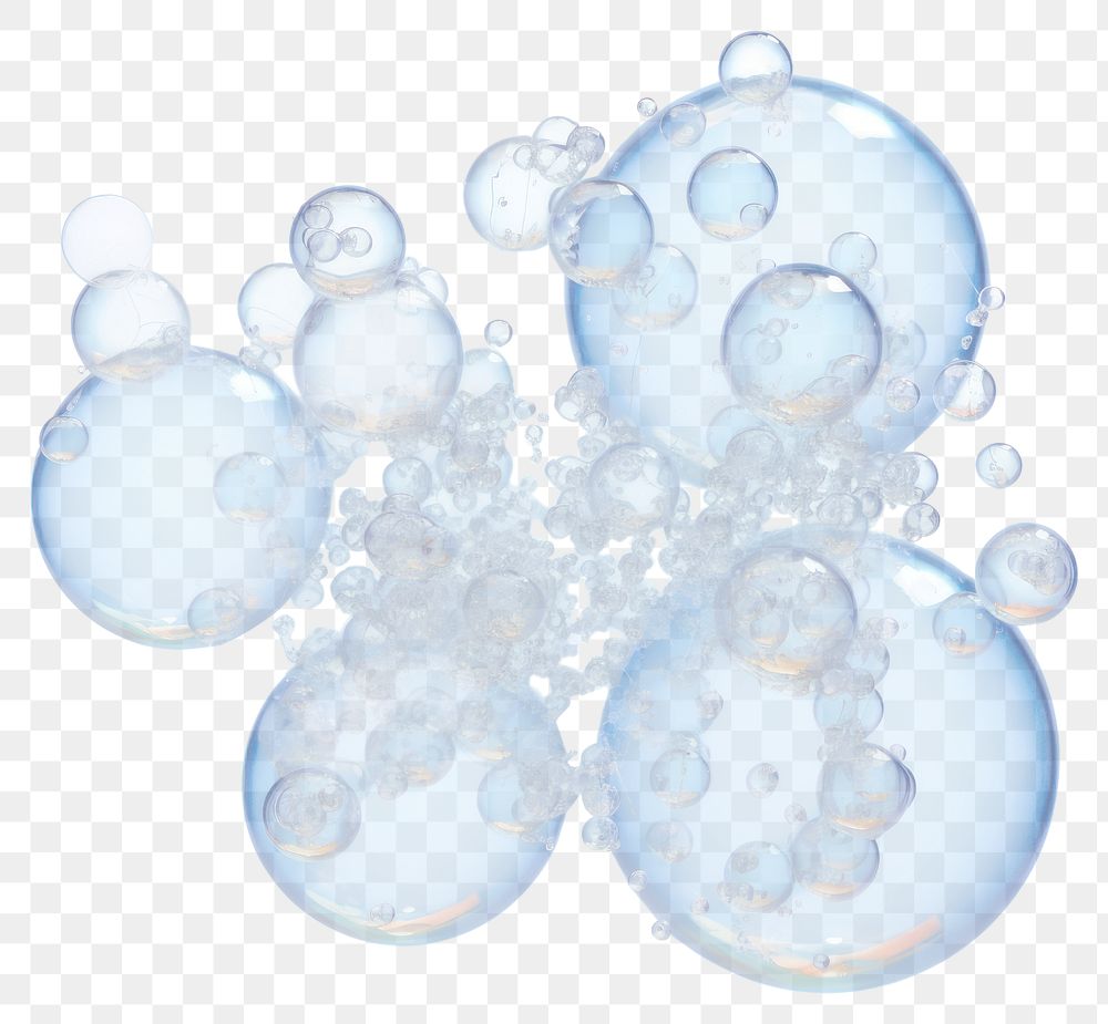 PNG Bubbles with spherical rings white background transparent lightweight