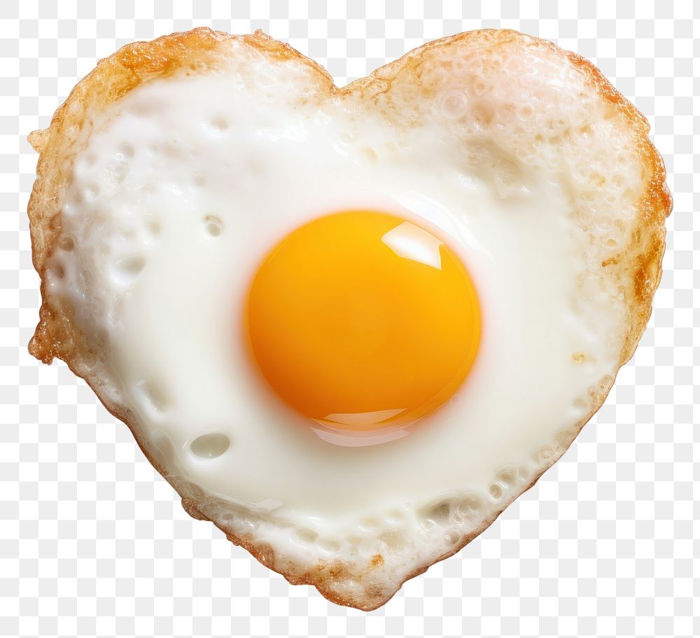 PNG Fried egg fried heart food