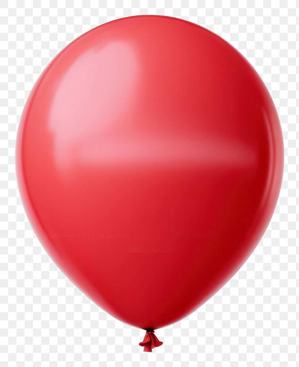 PNG  Red balloon white background celebration anniversary. AI generated Image by rawpixel.